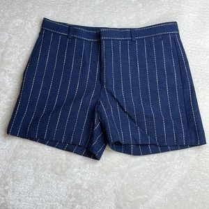 Banana Republic Dress Shorts Navy with White Stripe Size 8